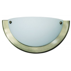 Aplica Ufo 1xE27 metal/sticla bronz/alb Rabalux