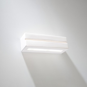 Aplica Vega 1xE27 ceramica alb rectangular