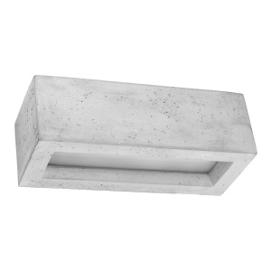 Aplica Vega 1xE27 ciment/sticla gri rectangular - Img 1