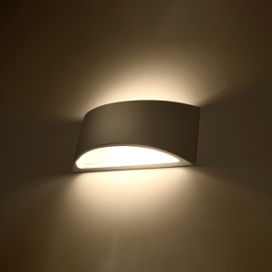 Aplica Vixen 1xG9 ceramica alb semicircular - Img 3