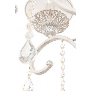 Candelabru Grace metal/textil/cristal alb/auriu Maytoni