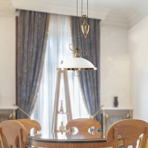 Candelabru Elisett 1xE27 metal/sticla bronz Rabalux