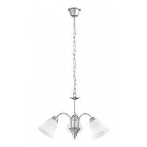 Candelabru Francesca 3xE14 metal/sticla nichel/alb Rabalux RBL7363