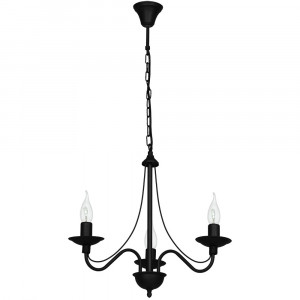Candelabru Roza 3xE14 metal negru Aldex