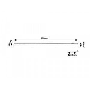 Lampa de dulap/cabinet Greg LED 9W acril negru/alb Rabalux