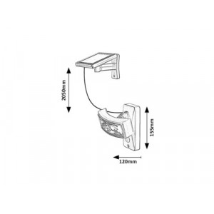 Lampa solara Valpovo LED 2.4W acril negru Rabalux