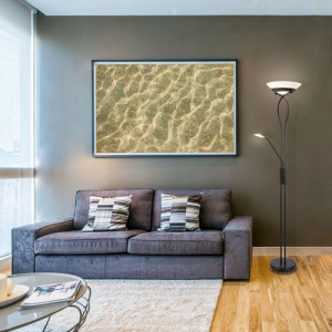 Lampadar Gamma Trend 2+1xE27+G9 metal/sticla negru/alb Rabalux