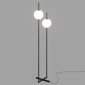 Lampadar The Sixth Sense 2xLED metal/sticla negru/alb Maytoni