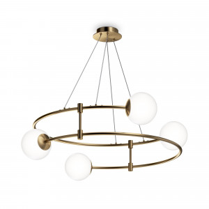 Lustra Balance 4xG9 metal/sticla auriu/alb Maytoni