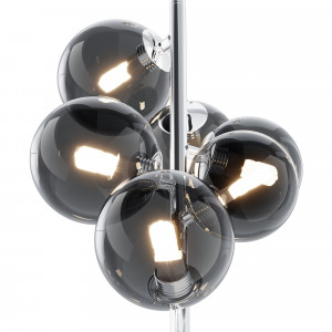 Lustra Dallas 6xG9 metal/sticla crom/fumuriu Maytoni