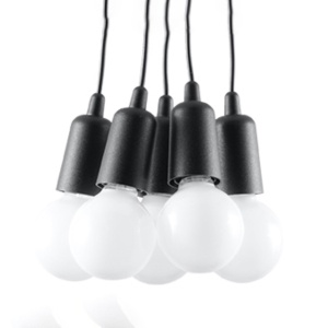 Lustra Diego 5xE27 acril negru - Img 1