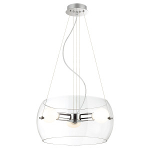 Lustra Lemio 3xE27 metal/sticla crom Italux