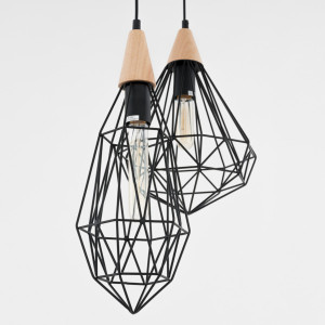 Lustra Maelle 1xE27 metal negru Italux