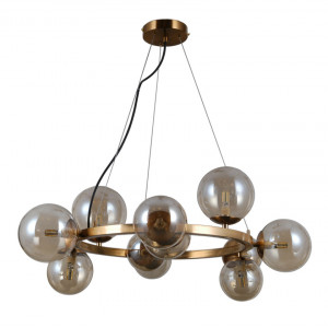 Lustra Montora 11xG9 metal/sticla auriu Italux