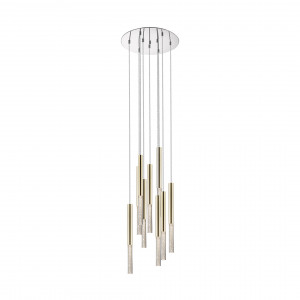 Lustra One 9xLED metal/acril auriu/transparent Zuma Line