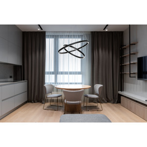 Lustra Rim LED metal negru Maytoni
