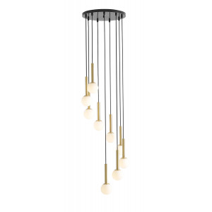 Lustra Riu 9xG9 metal/sticla alama Aldex