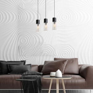 Lustra Ronno 3xE27 metal/sticla negru/fumuriu Rabalux