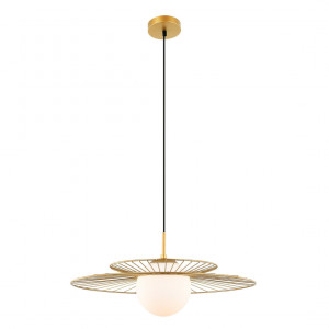 Lustra Sarah 1xE27 metal/sticla auriu Italux