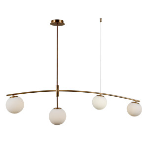 Lustra Senai 4xG9 metal/sticla auriu Italux