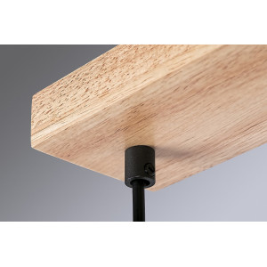 Lustra Toras 4xGU10 metal/lemn stejar/negru Rabalux