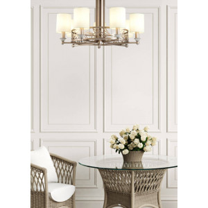 Lustra Vittoria metal/textil bronz/alb Maytoni