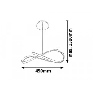 Pendul Aniela LED 20W metal crom Rabalux