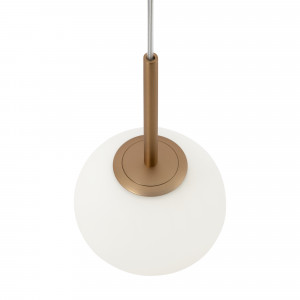 Pendul Basic form 1xE14 metal/sticla auriu/alb Maytoni
