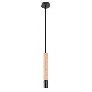 Pendul Braulia 1xGU10 metal/lemn fag/negru Rabalux