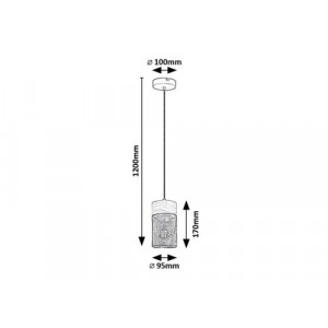 Pendul Callum 3xE27 metal/lemn fag/negru Rabalux