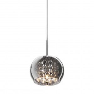 Pendul Crystal 1xG9 metal/sticla/cristal transparent Zuma Line