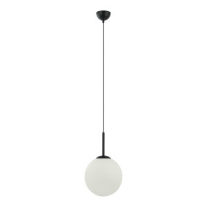 Pendul Deore 1xE27 metal/sticla negru/alb Italux