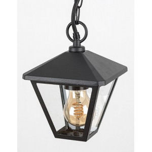 Pendul exterior Paravento 1xE27 metal/sticla negru Rabalux