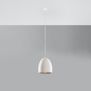 Pendul Flawiusz 1xE27 ceramica alb - Img 2