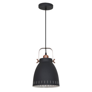 Pendul Franklin 1xE27 metal antracit/cupru Italux