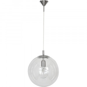 Pendul Globus 1xE27 metal/sticla crom Aldex