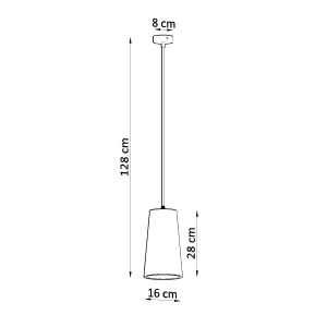 Pendul Gulcan 1xE27 ceramica alb conic - Img 4
