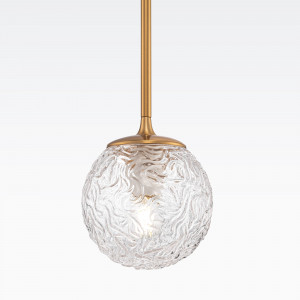 Pendul Ligero 1xE27 metal/sticla bronz/transparent Maytoni