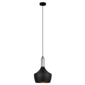 Pendul Ophelia 1xE27 metal negru Italux
