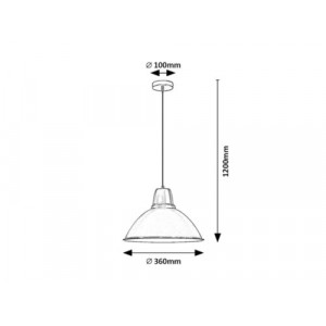 Pendul Wilbour 1xE27 metal alb Rabalux