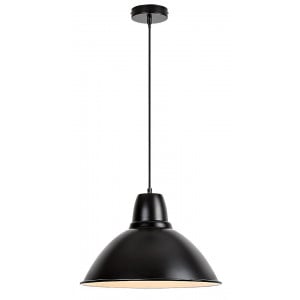 Pendul Wilbour 1xE27 metal negru/alb Rabalux