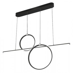 Pendul Willow LED 48W metal/acril negru/alb Rabalux