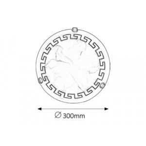 Plafoniera Etrusco 1xE27 metal/sticla alabastru Rabalux