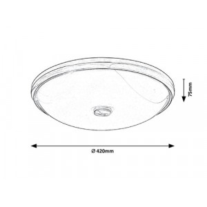 Plafoniera Jasna LED 24W metal/sticla bronz/alb Rabalux