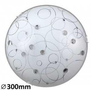 Plafoniera Jolly 1xE27 metal crom/alb Rabalux