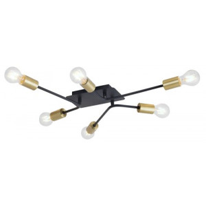 Plafoniera Lanny 2xE27 metal/acril negru Rabalux