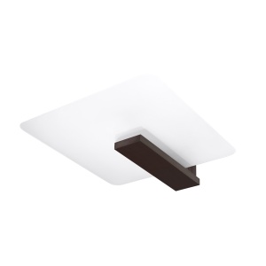 Plafoniera Lappo 2xE27 lemn/sticla wenge patrat