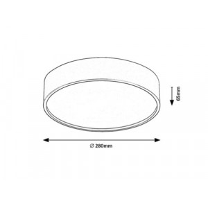 Plafoniera Larcia LED 18W acril argintiu/alb Rabalux