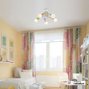 Plafoniera Linett 5xE27 metal multicolor Rabalux