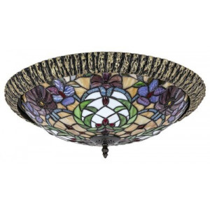 Plafoniera Mirella 2xE27 metal/sticla bronz/multicolor Rabalux RBL8087